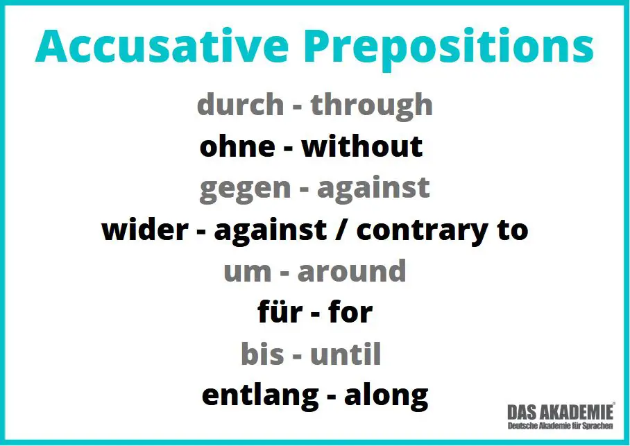 Accusative prepositions